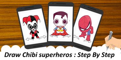 ✎ Draw : Chibi Super heros Affiche