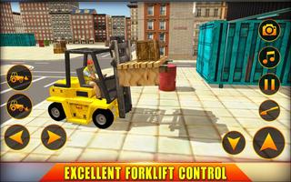 Forklift Simulator Crane Games ポスター