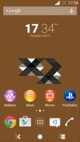 Flat Brush Chocolate - Theme for Xperia™ poster