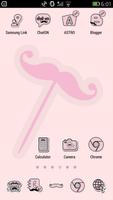 Pink Mustache Theme Icon captura de pantalla 2