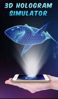 angry shark hologram simulator-poster