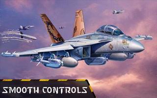 Fly F18 Jet Fighter Airplane Attack Game Free 3D โปสเตอร์