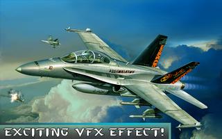 Fly F18 Jet Fighter Airplane Attack Game Free 3D ภาพหน้าจอ 1