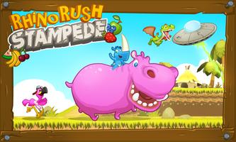 Rhino Rush Stampede Plakat