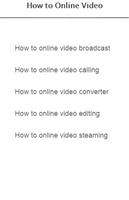 How to Online Video Affiche