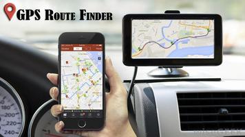 GPS Route Finder: Map Navigation & Compass Affiche