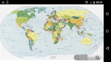 World Map Offline Affiche