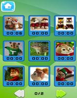 Sliding Puzzle of Chipmunks Affiche