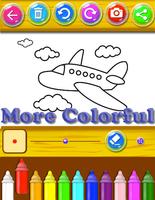 Plane Coloring and Drawing Book capture d'écran 1