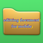 Icona editting document for mobile