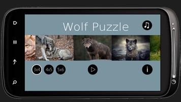 Wolf Tile Puzzle Affiche