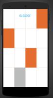 Piano Tap Orange : White Tiles poster