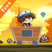 Adventure trolley with gravity icon