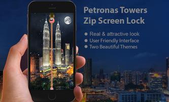 Petronas Tower Zip Screen Lock Affiche