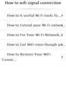 برنامه‌نما How to wifi signal connection عکس از صفحه