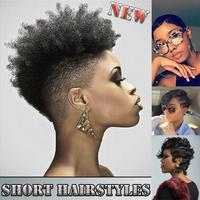 Black Women Short Hairstyles Affiche