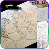 Drawing Anime Couple Ideas icône