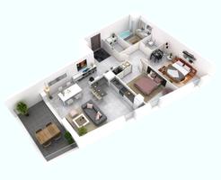 3D Home Floor Plan Designs HD captura de pantalla 1
