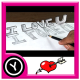How To Draw Love Hearts icône