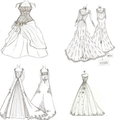 Croquis de conception de la robe de mariage 2018