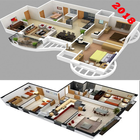 جديد تصميم 3D البيت 2018 أيقونة