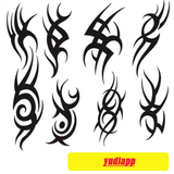 Conception de tatouage tribal icône