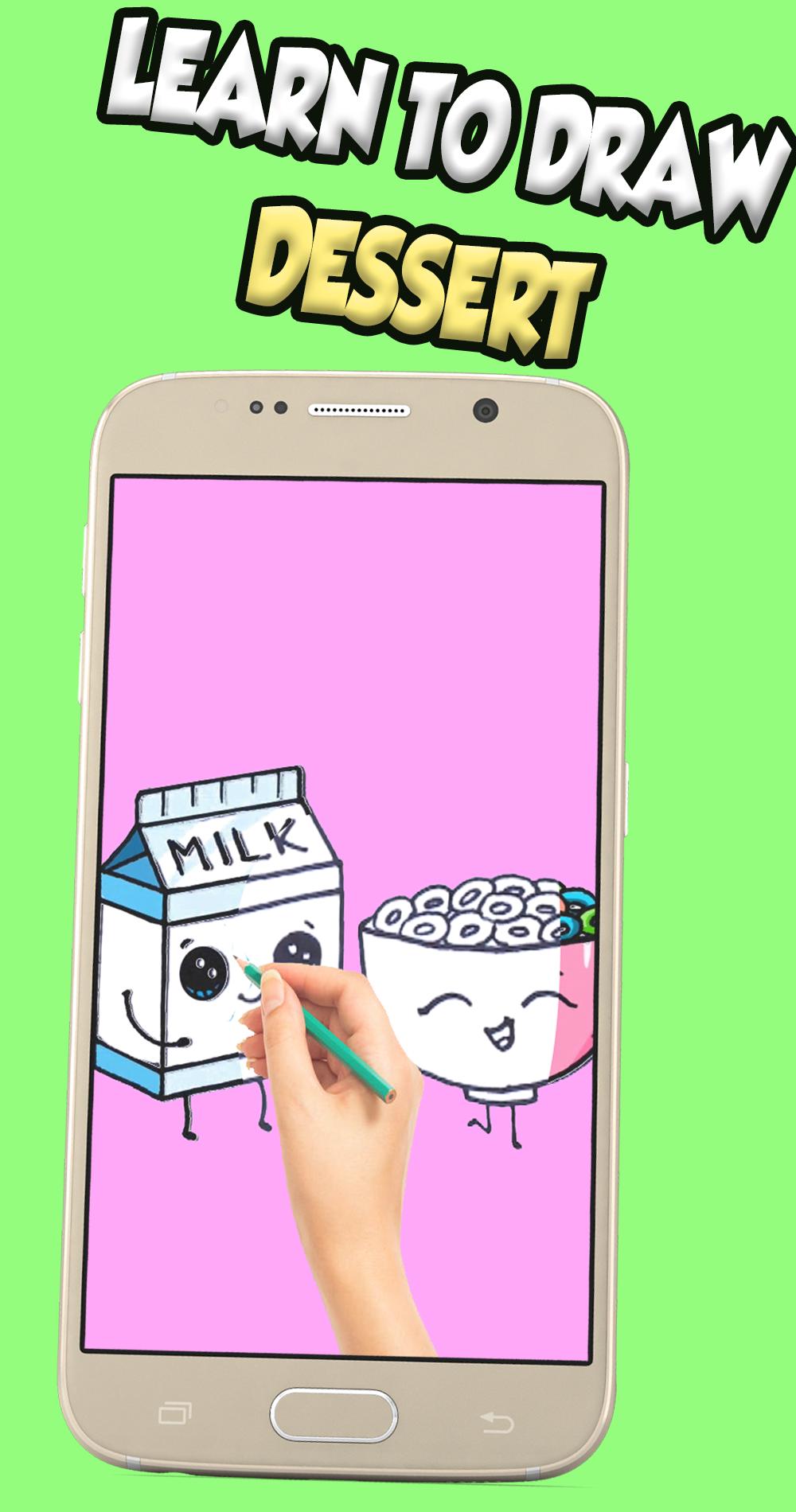 Draw Cute Dessert Foods And Drinks Easy For Android Apk