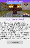 Golems Mod for MCPE স্ক্রিনশট 1