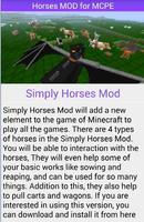 Horses Mod For MCPE capture d'écran 2
