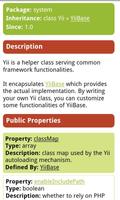 Yii Class Reference 截图 1