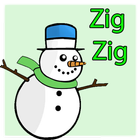 Snowman Zig Zag icône