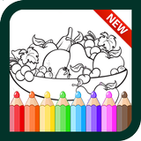 ikon Fruit Vegetables coloring book for Kids