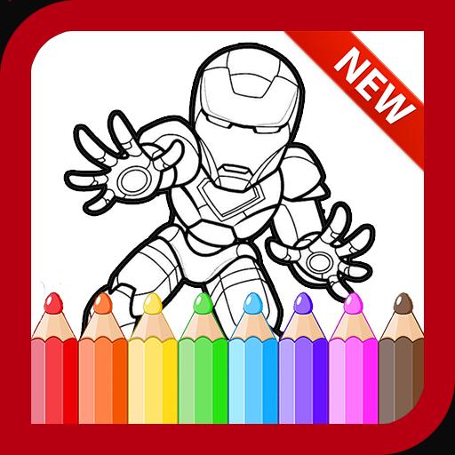 super hero coloring book pages for kids for android  apk