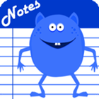 Notes - Blue Monster Cute آئیکن