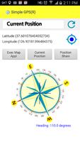 Simple GPS (position), compass اسکرین شاٹ 1