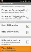 Voice Caller ID + SMS Lite captura de pantalla 1