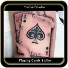 Playing Cards Tattoo Designs آئیکن