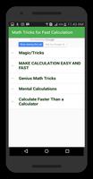 mathematics tricks for fast calculation پوسٹر