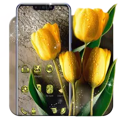 Beautiful Yellow Tulip Theme APK download