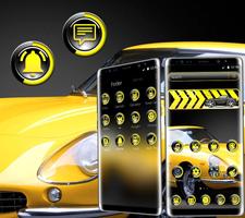 Yellow Sport Car Theme скриншот 1