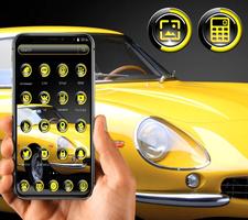 Yellow Sport Car Theme اسکرین شاٹ 2