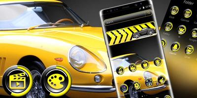 Yellow Sport Car Theme اسکرین شاٹ 3