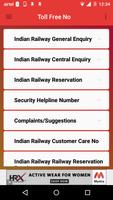 Indian Railway Toll Free No Affiche
