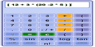 Calculator Parentheses ( ) [ ] poster