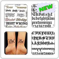 Tattoo Font and Lettering Affiche