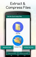 Lite Rar Zip & Unzip File पोस्टर