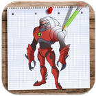 How to Draw and Colour Ben 10 icon