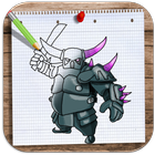 How to Draw and Colour Clash Of Clans icon