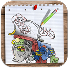 How to Draw and Colour Plants vs Zombies أيقونة