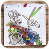 How to Draw and Colour Plants vs Zombies أيقونة